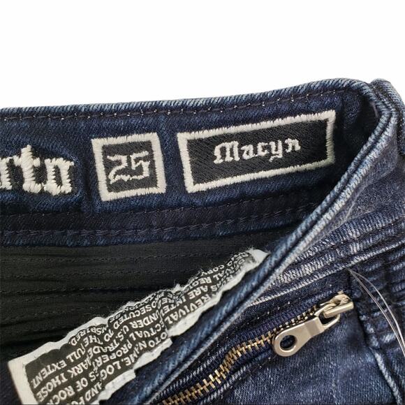Rock Revival Moto Macyn Jeans Womens 25 NEW - Picture 8 of 9